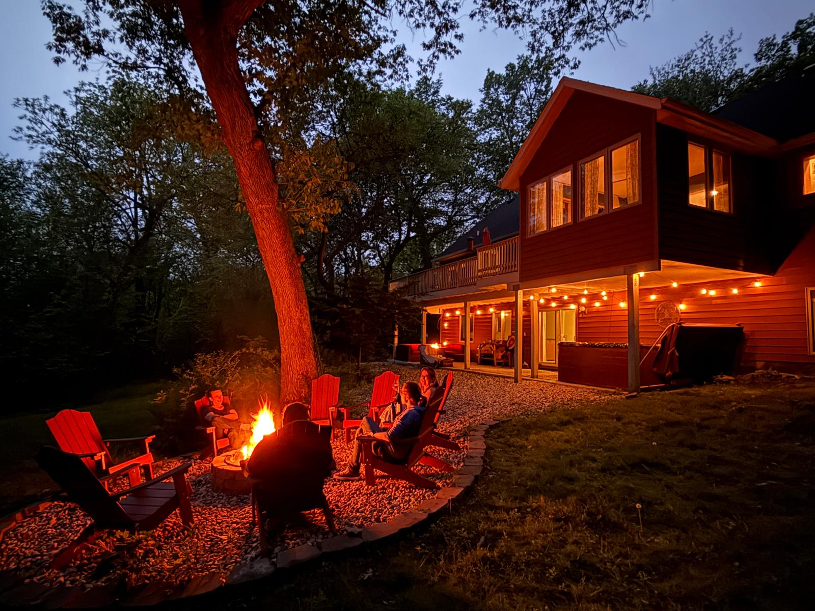 Gather around the backyard firepit for s’mores and good memories.
