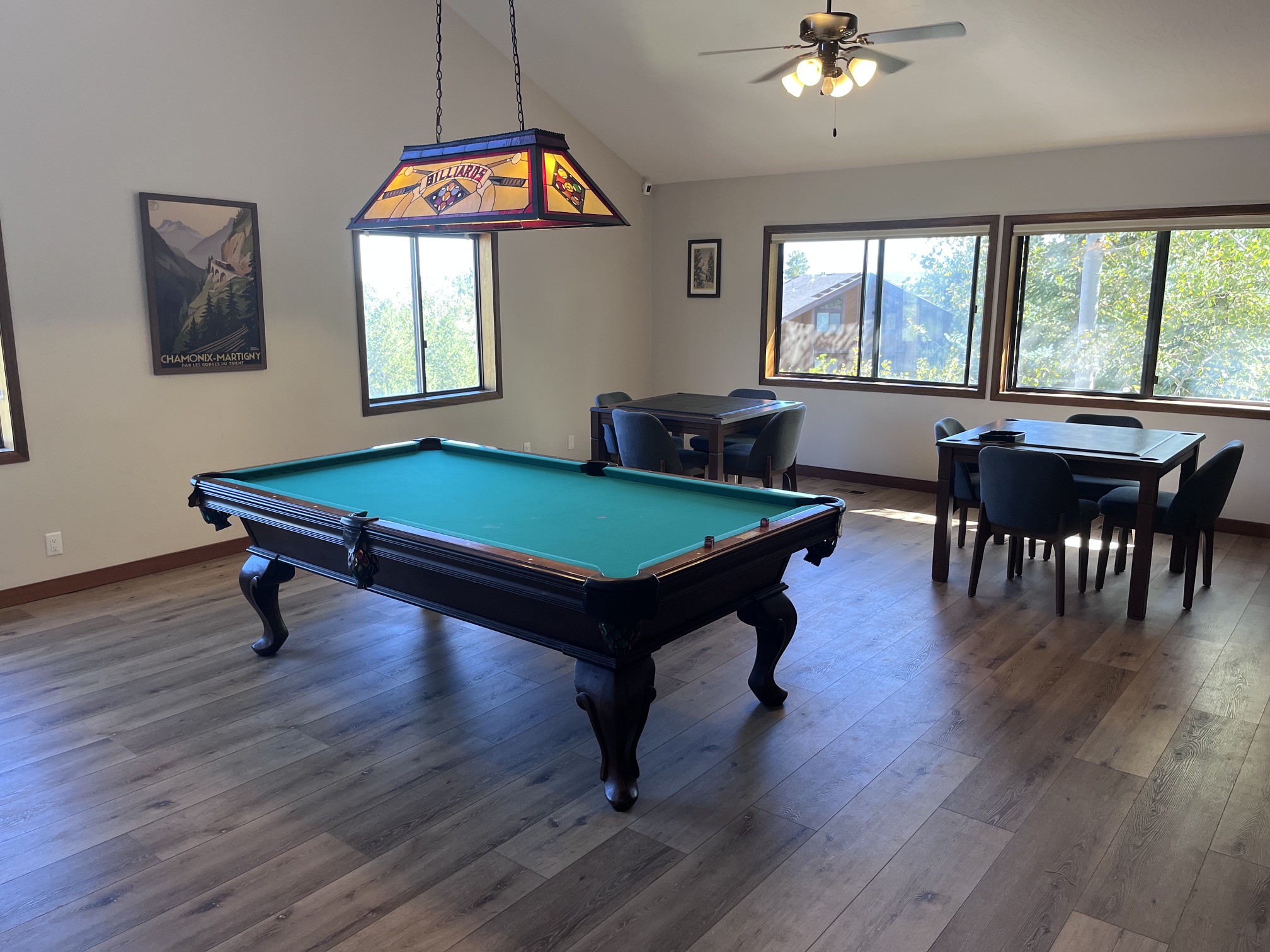 Clubhouse Pool and Poker Tables