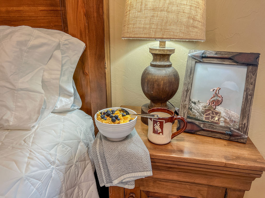 Enjoy breakfast and coffee in bed before the adventures begin.