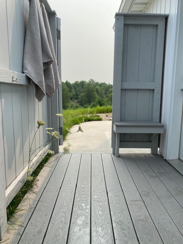 views from the outdoor shower