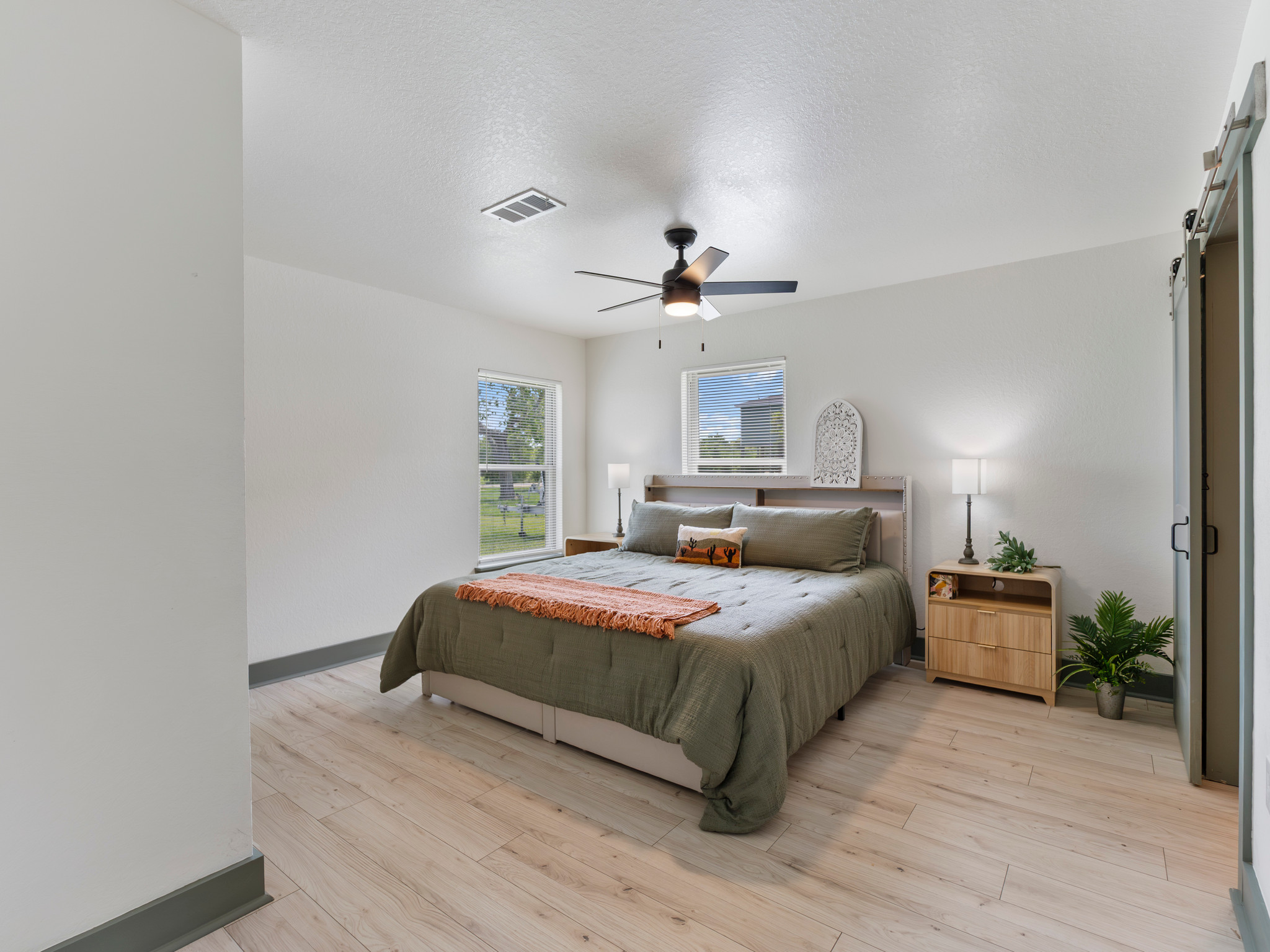 Primary Bedroom with a king size bed and ensuite bathroom