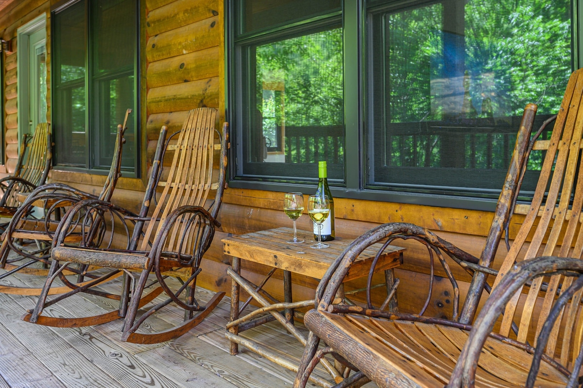 Sit and relax right here. These Amish rockers are perfect.