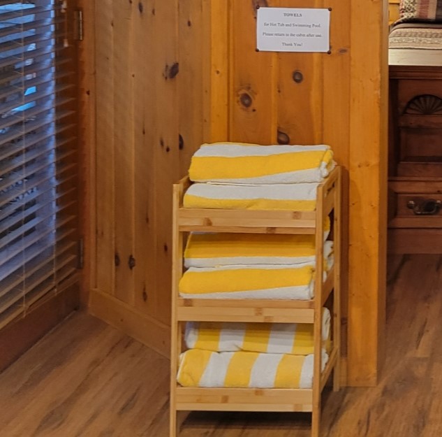 Extra towels for the hot tub!