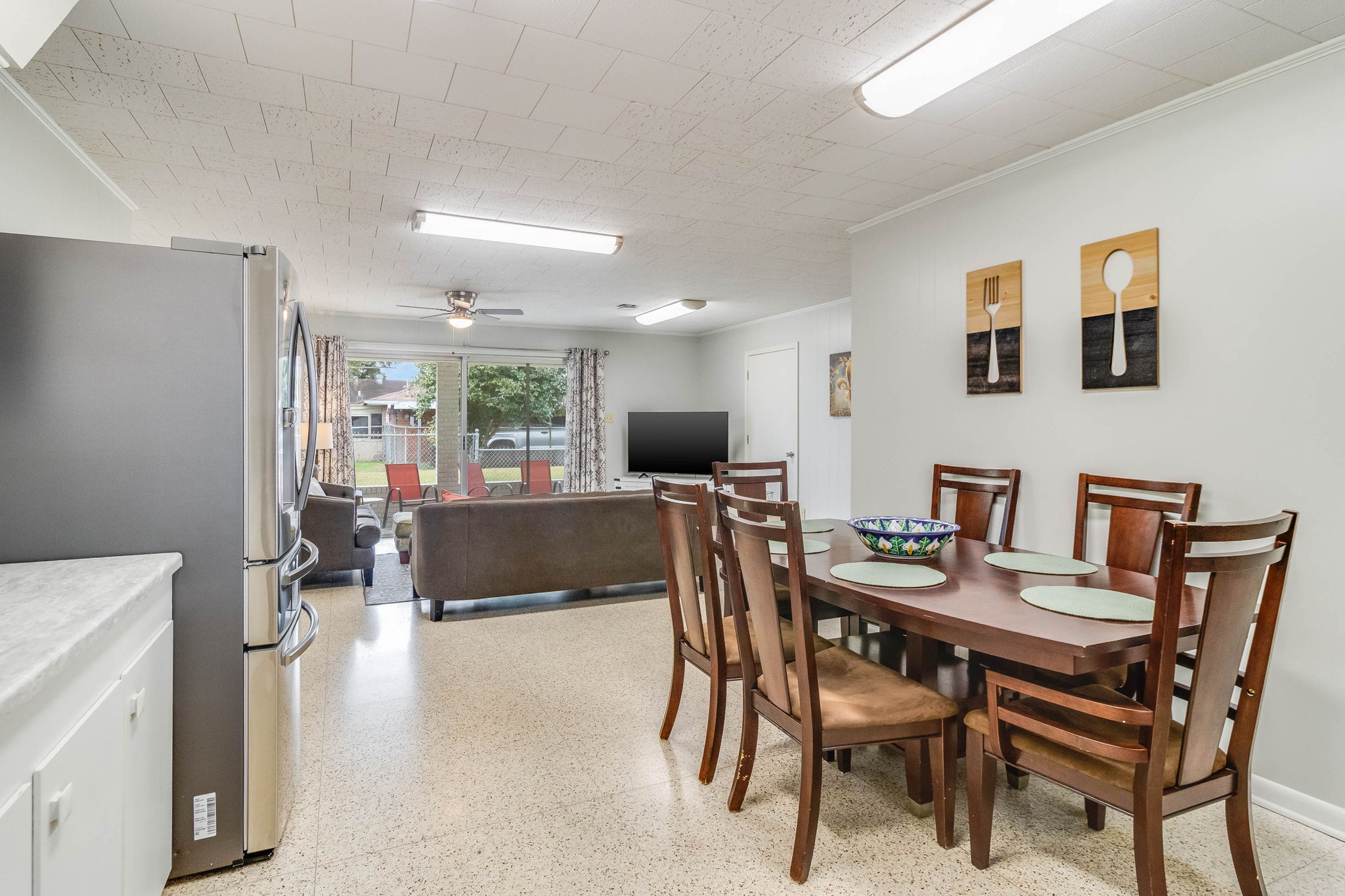 View of Living Room 1 from Kitchen