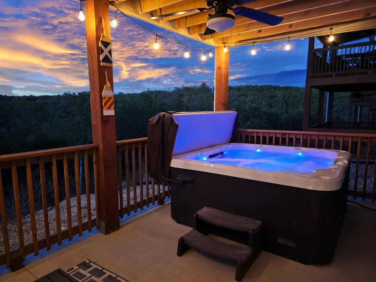 Relax under the stars in your private hot tub