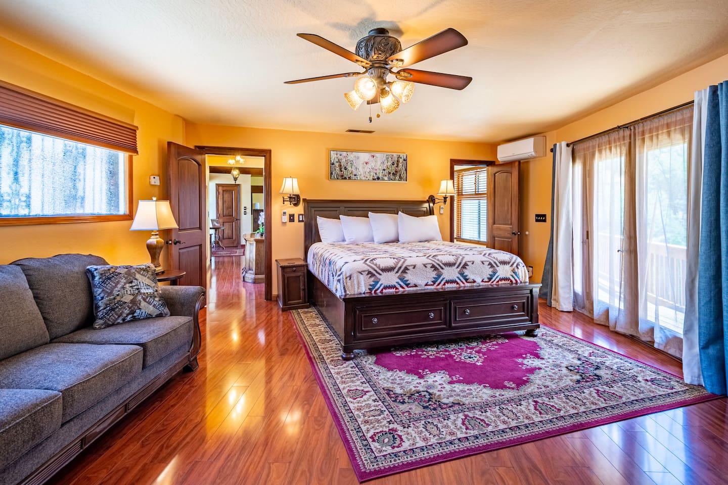 Master Bedroom with King Bed,  Private Bathroom and Queen Sleeper Sofa Sleeper