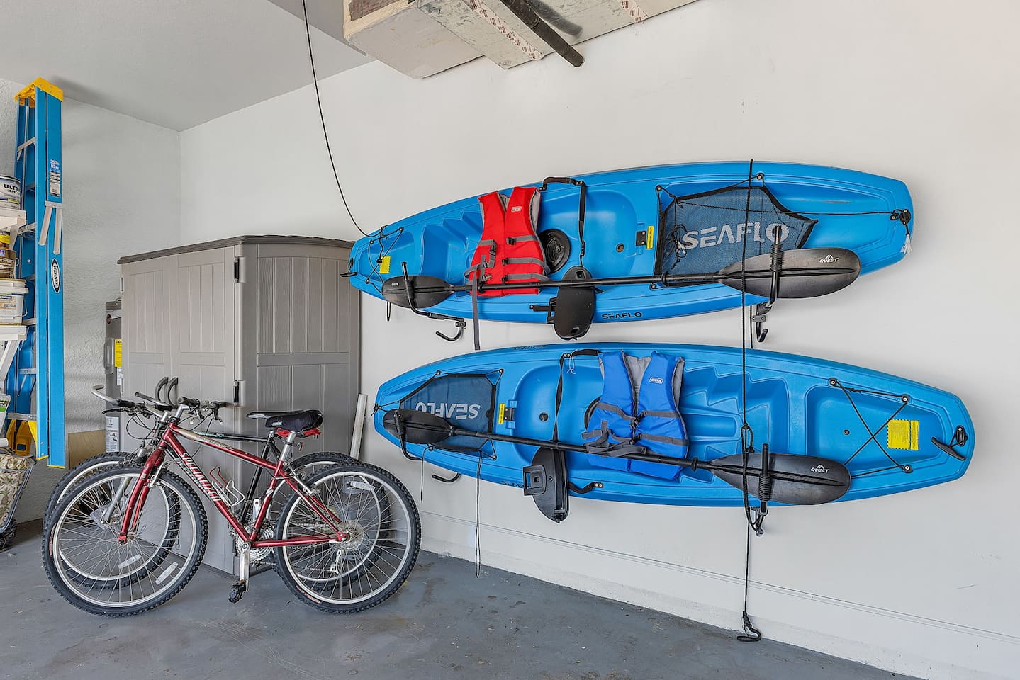 Enjoy the available kayaks and bicycles for your adventure!