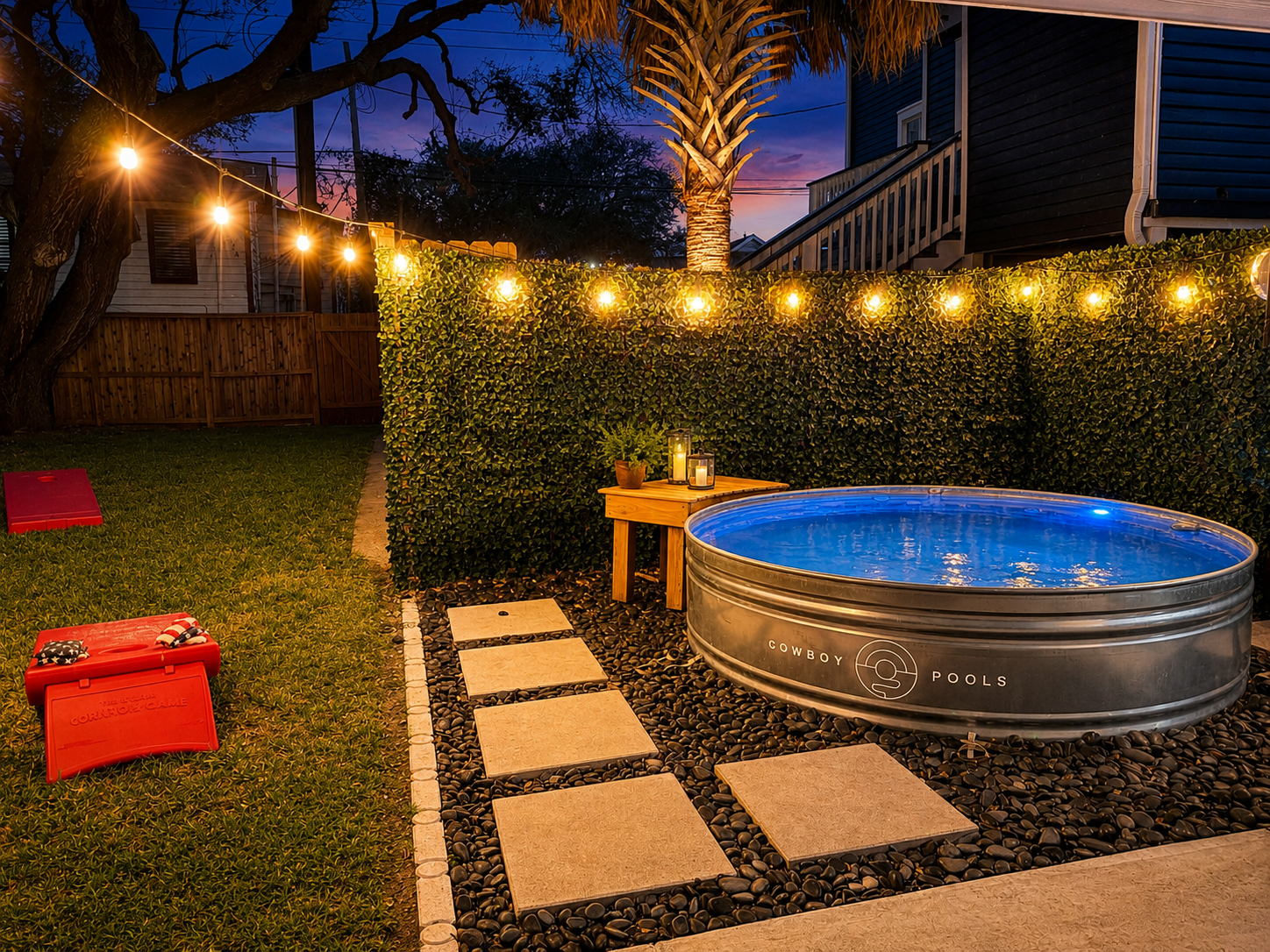 When the sun sets, the string lights come on — and the backyard becomes your family's favorite room of the house.