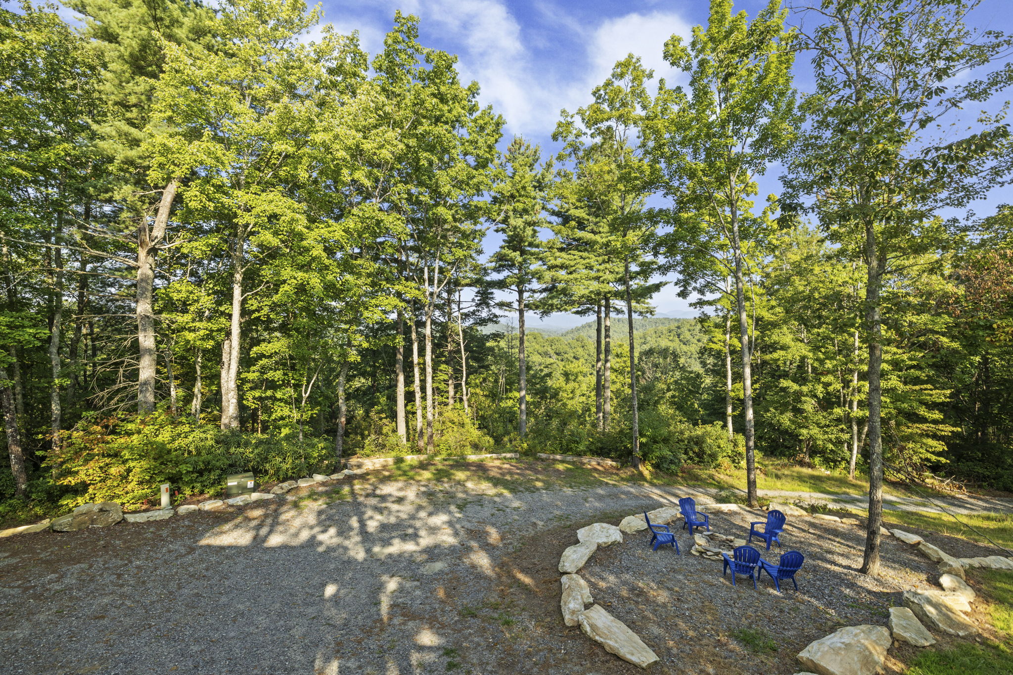 Parking and fire pit