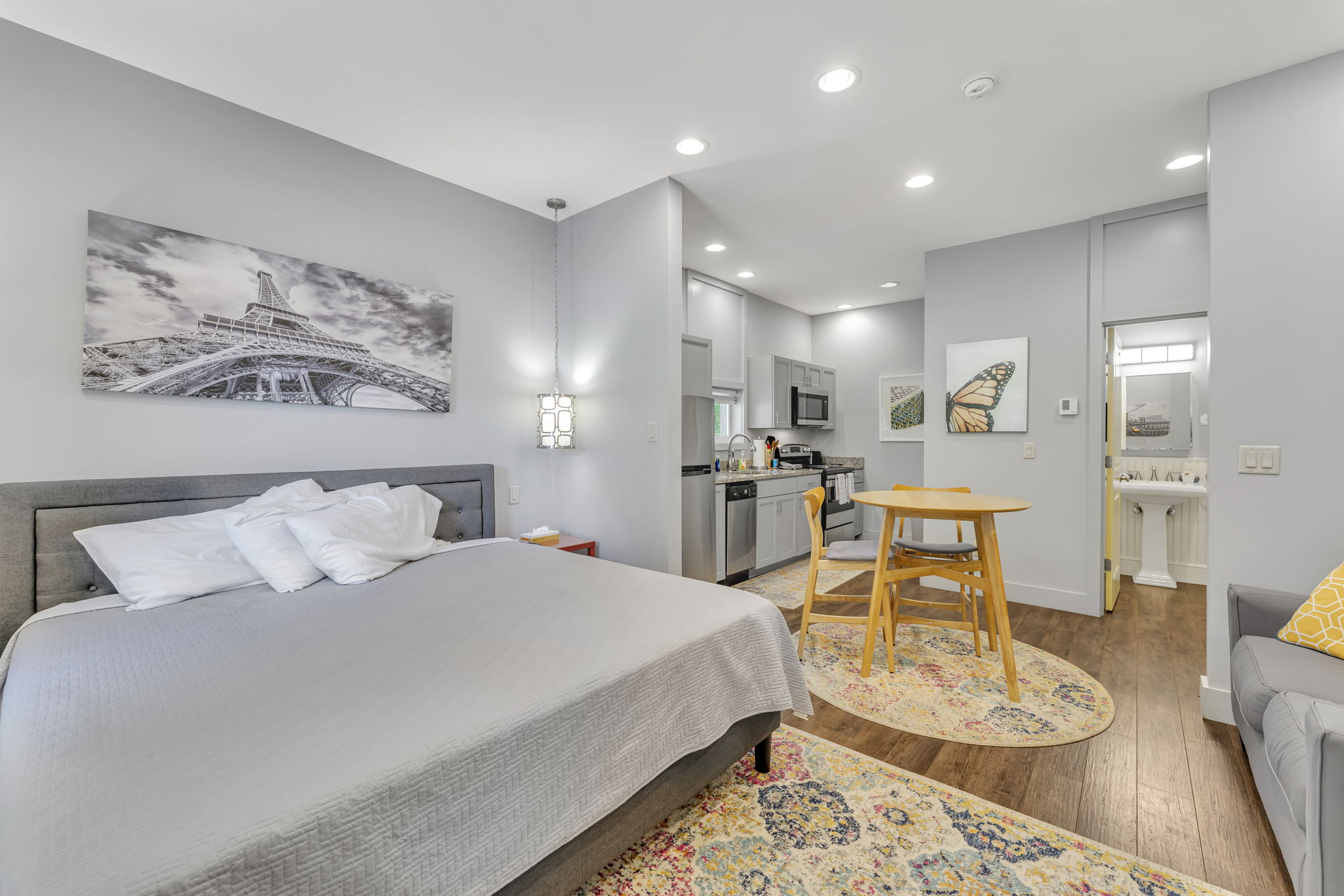 Studio - Dining, living, sleeping area