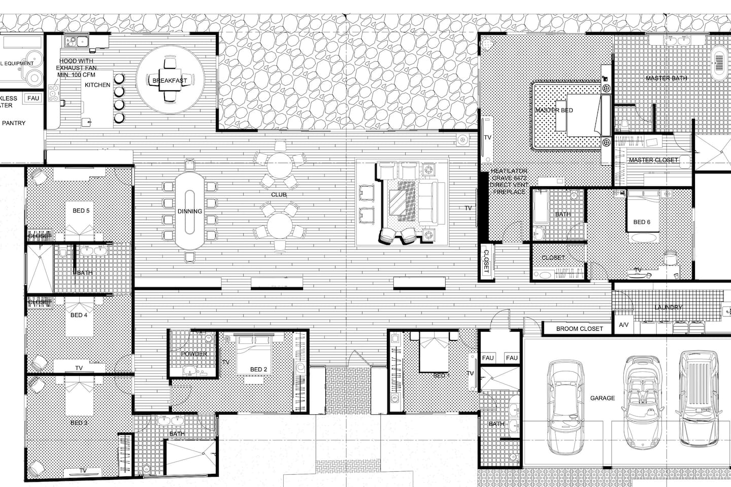 Floor plan for main house