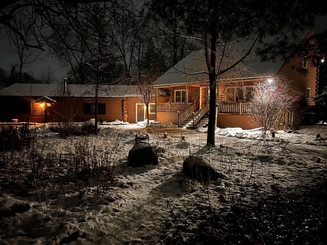 Evening snowy view.