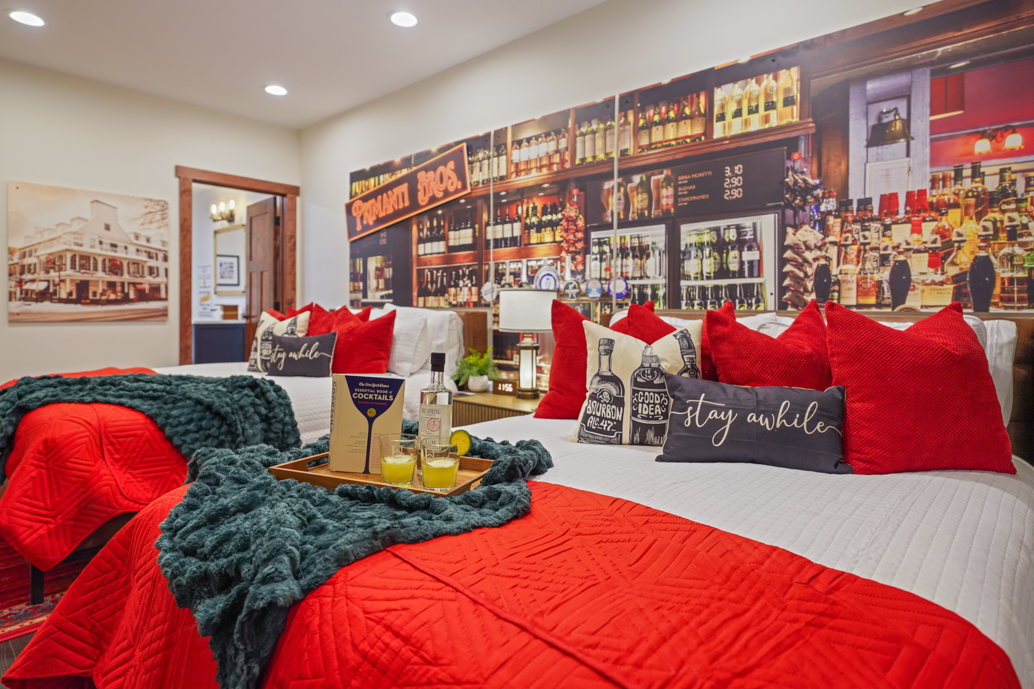 Another uniquely themed bedroom offering comfort, privacy, and space to unwind after full days together.