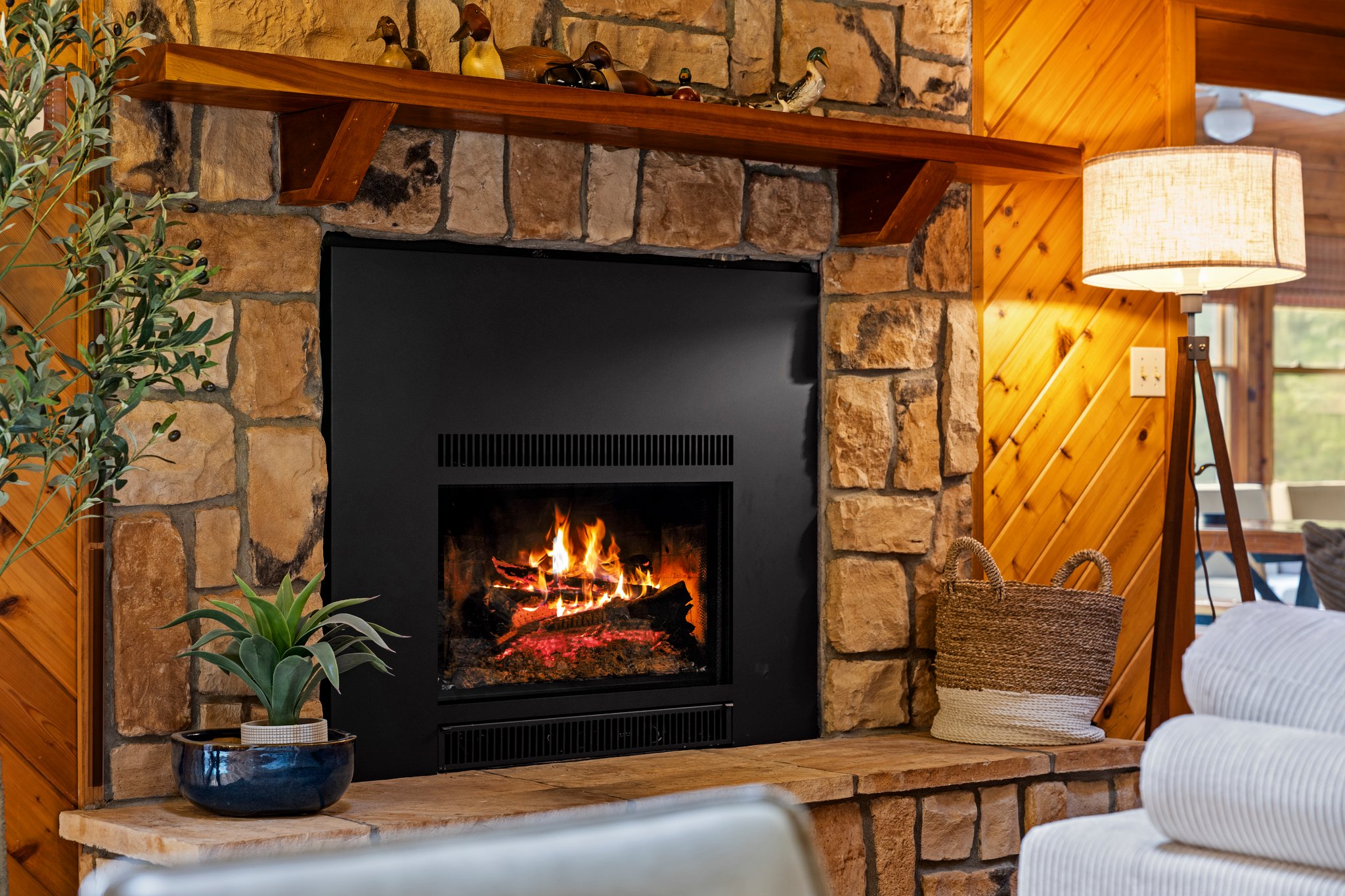 Home is where the heart is but the fire makes it even warmer!