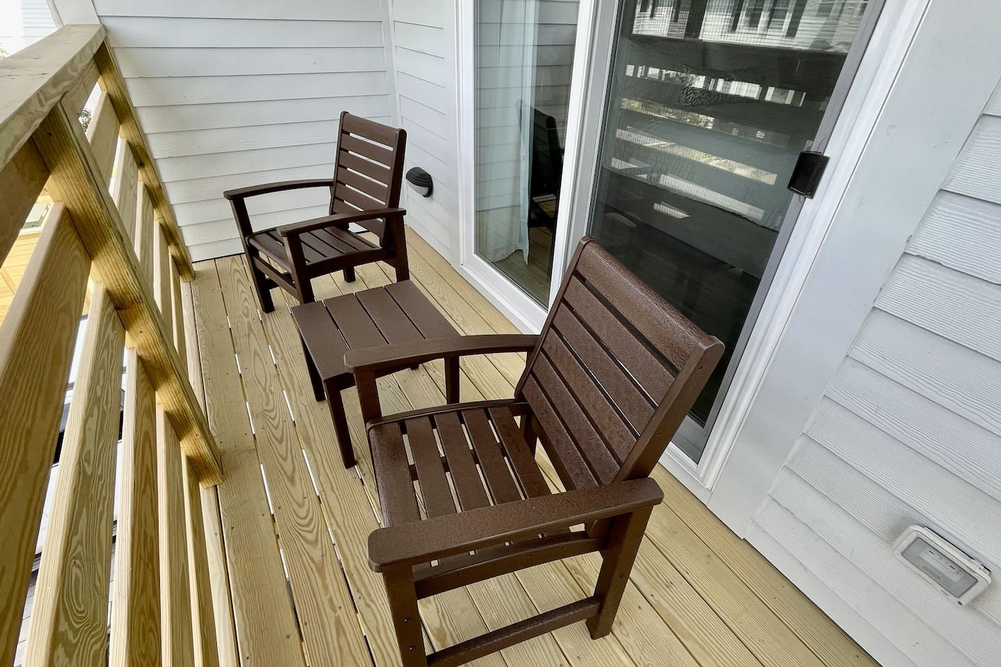 Bedroom 1 - Patio with Chairs & Table