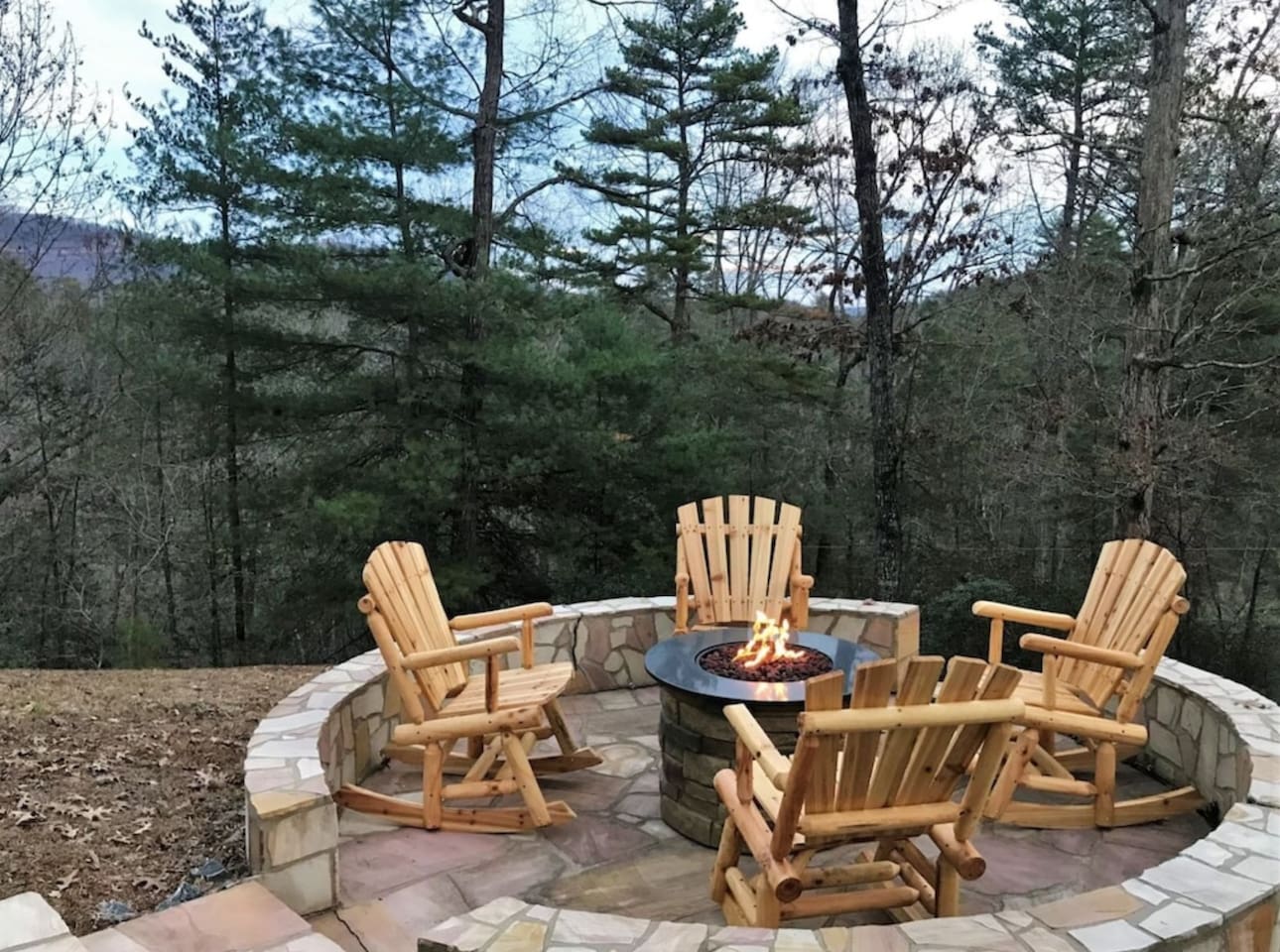 Firepit and relaxation
