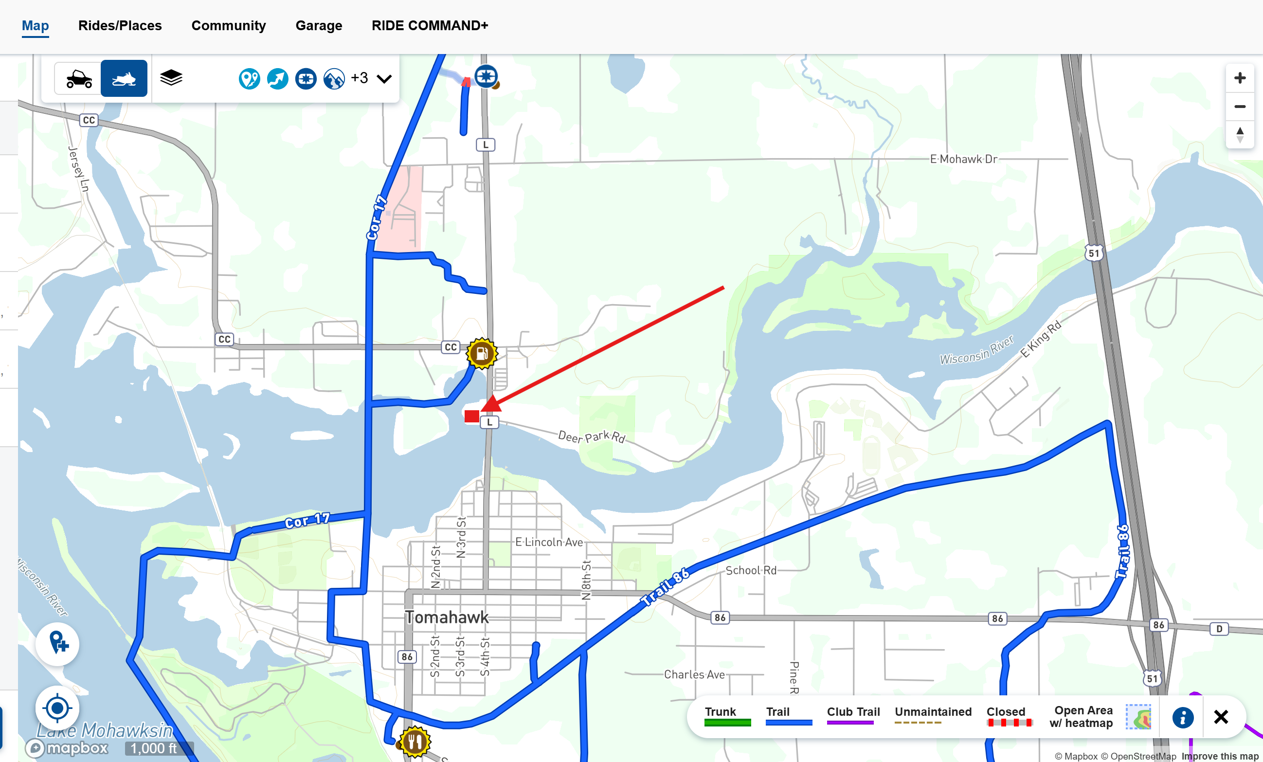Snowmobile Trail Map