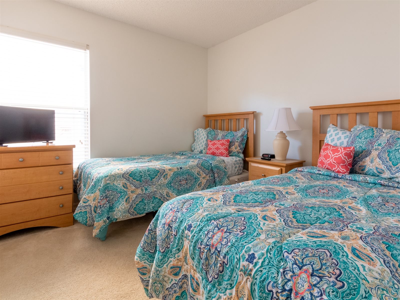 Twin Beds, TV in every bedroom!