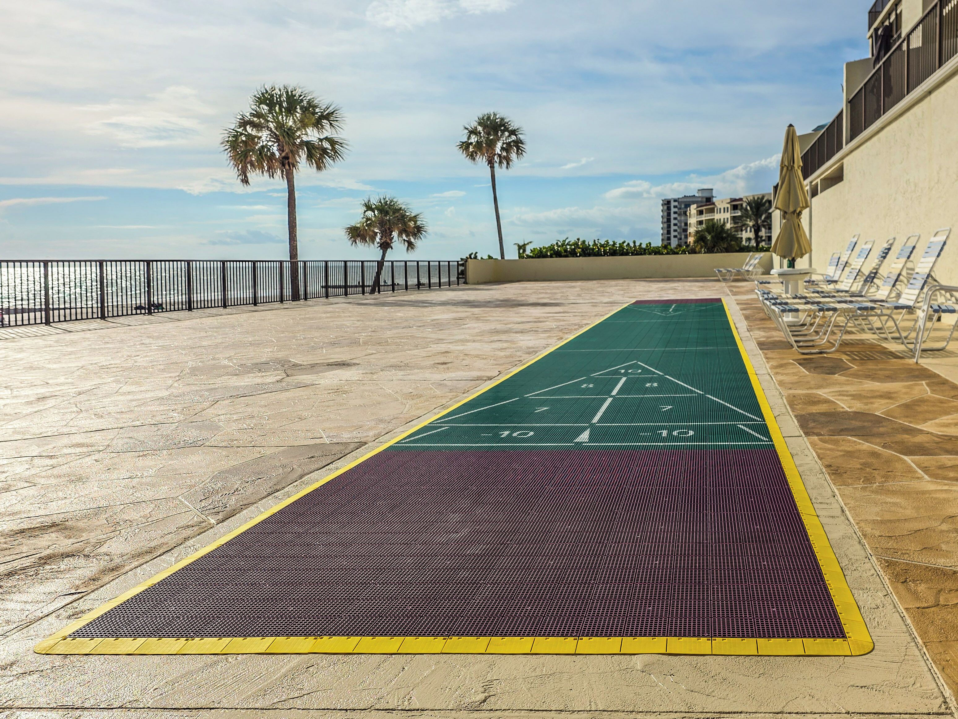 Shuffleboard with an ocean view. Your game just got an upgrade.
