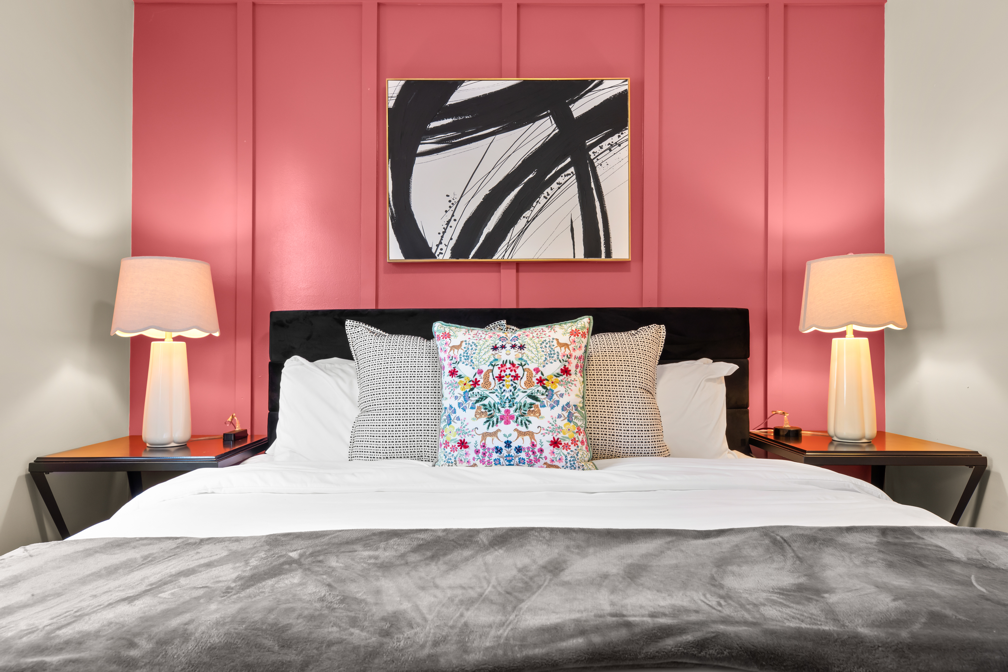 Elegance meets comfort in the bedroom.