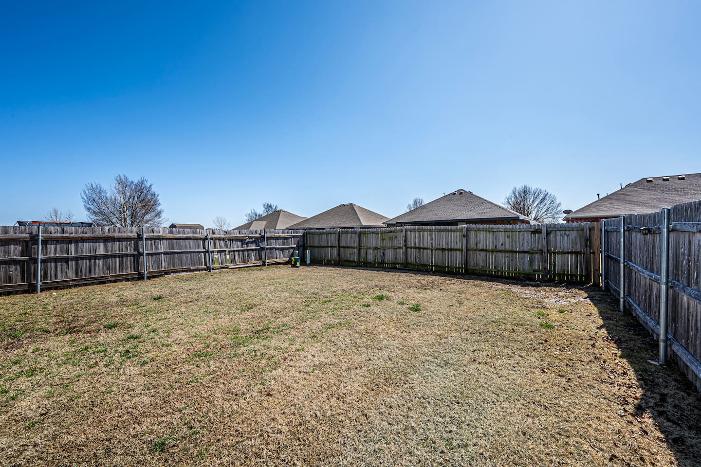 Enjoy the outdoors in a secure, fully fenced backyard.