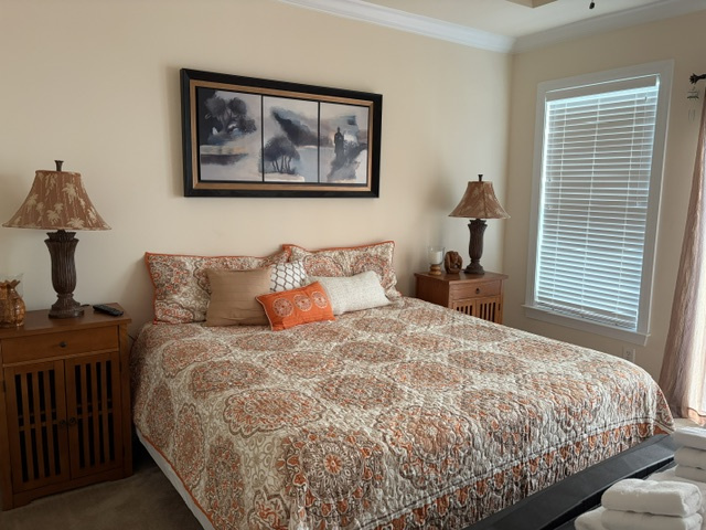 Main Bedroom with King bed with courtyard access