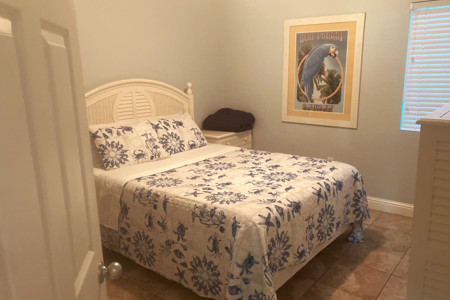 Comfortable queen bed in second bedroom.