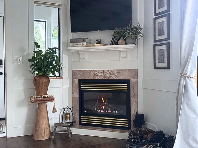 A relaxing fireplace to keep you warm  and plenty of comfy seating.