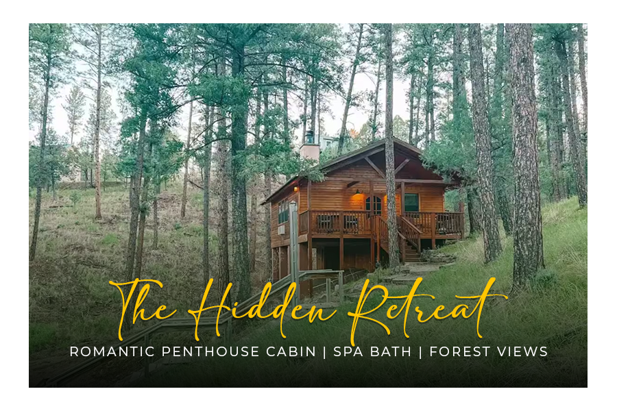 Escape to the Hidden Retreat, nestled in a serene forest of the Ruidoso mountains, just minutes from Midtown. Enjoy a cozy fireplace and the perfect blend of nature and convenience.