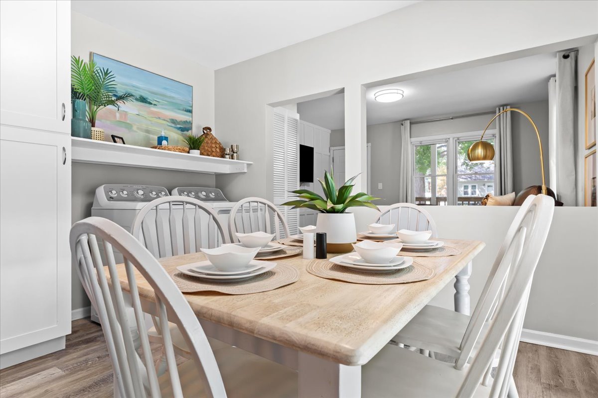 Dining table set for shared meals and family gatherings