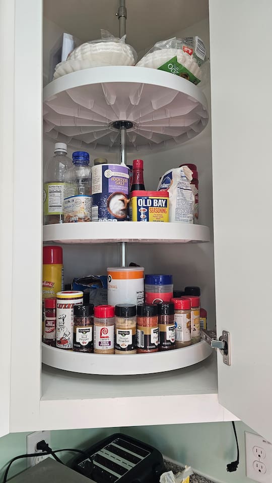 Our kitchen is fully stocked with cooking and baking supplies- Probably too stocked! :)