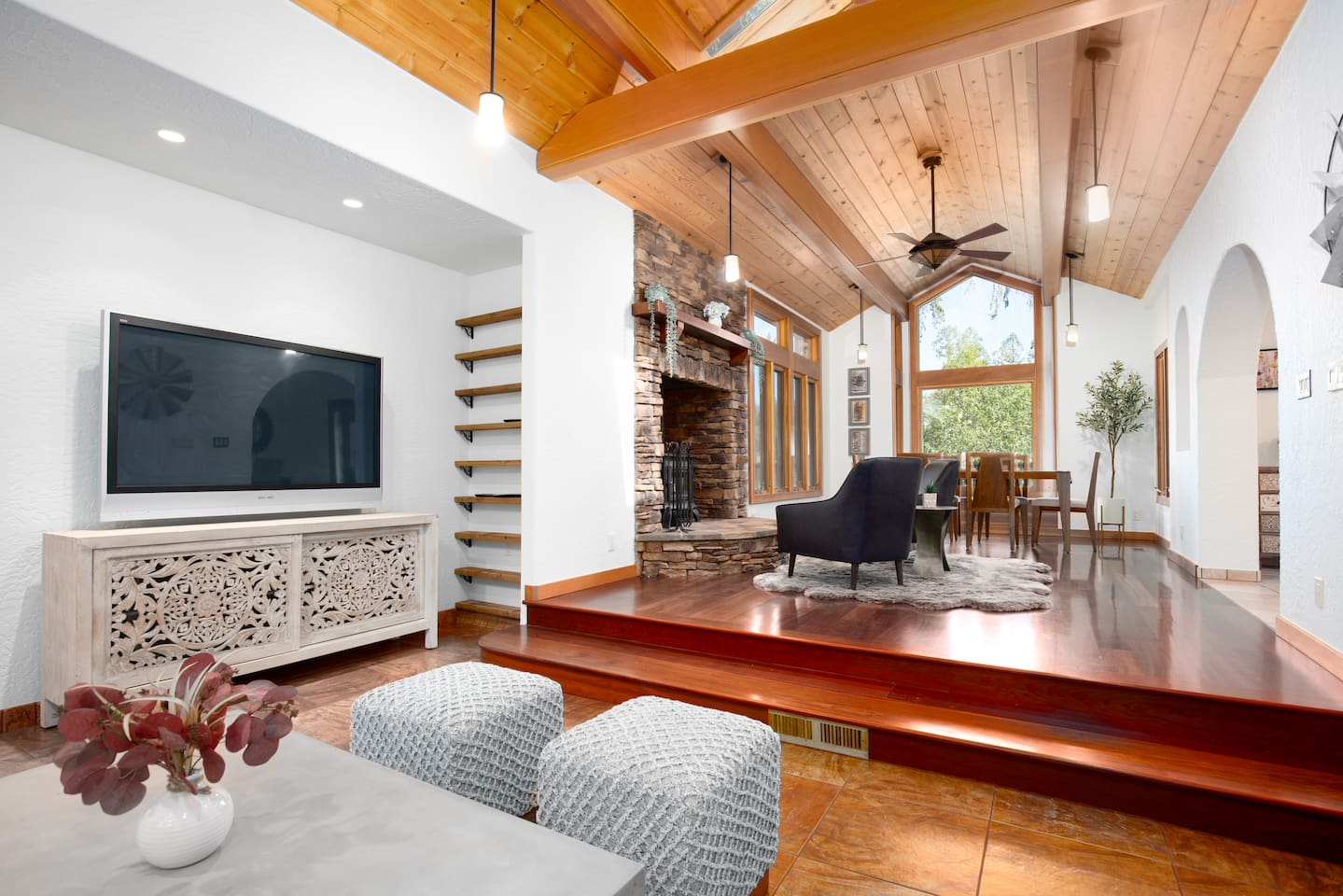 TV time just got better!  Catch your favorite shows on our big screen.