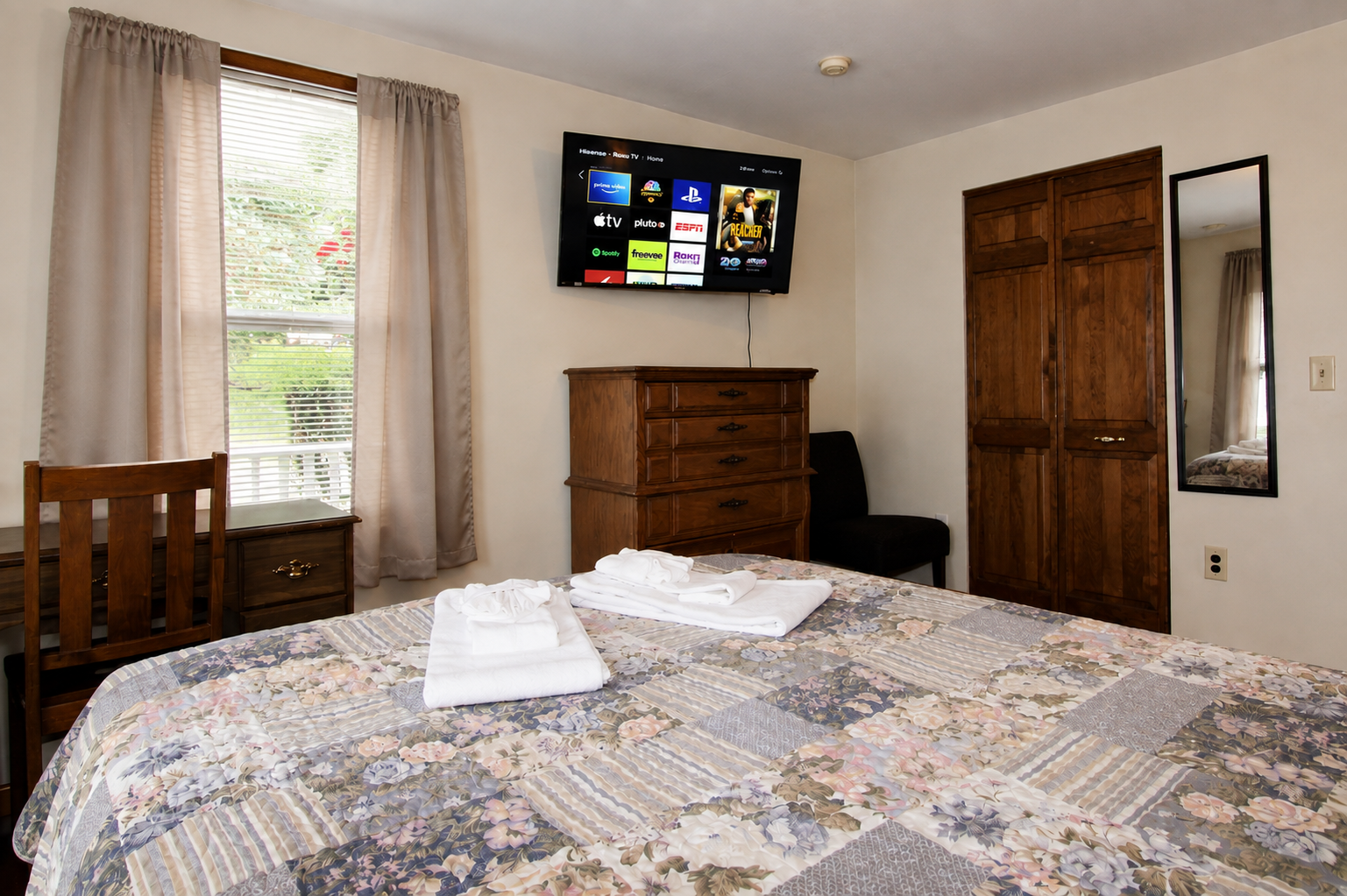 Bedroom #2 - 43" (or larger) flat screen smart Roku TV for all your favorite shows.