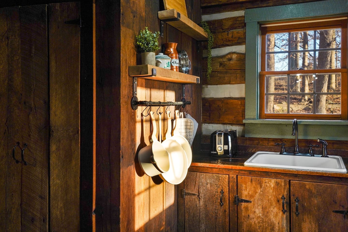 Enjoy the view of trees and sunlight from the kitchen!