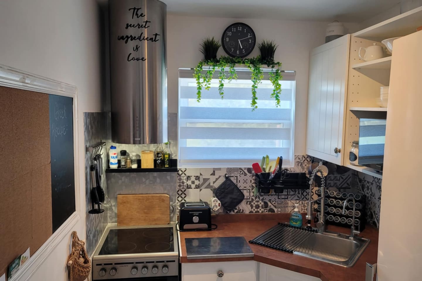 Fully stocked kitchen