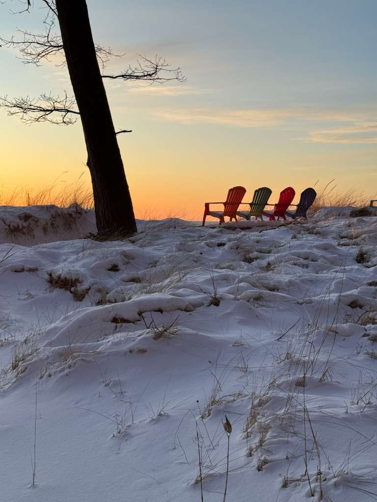 Breathtaking sunsets from our main bluff, no stairs required 