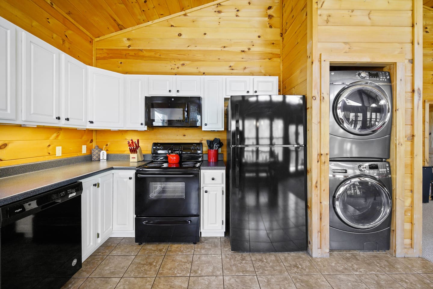 Washer and dryer included.