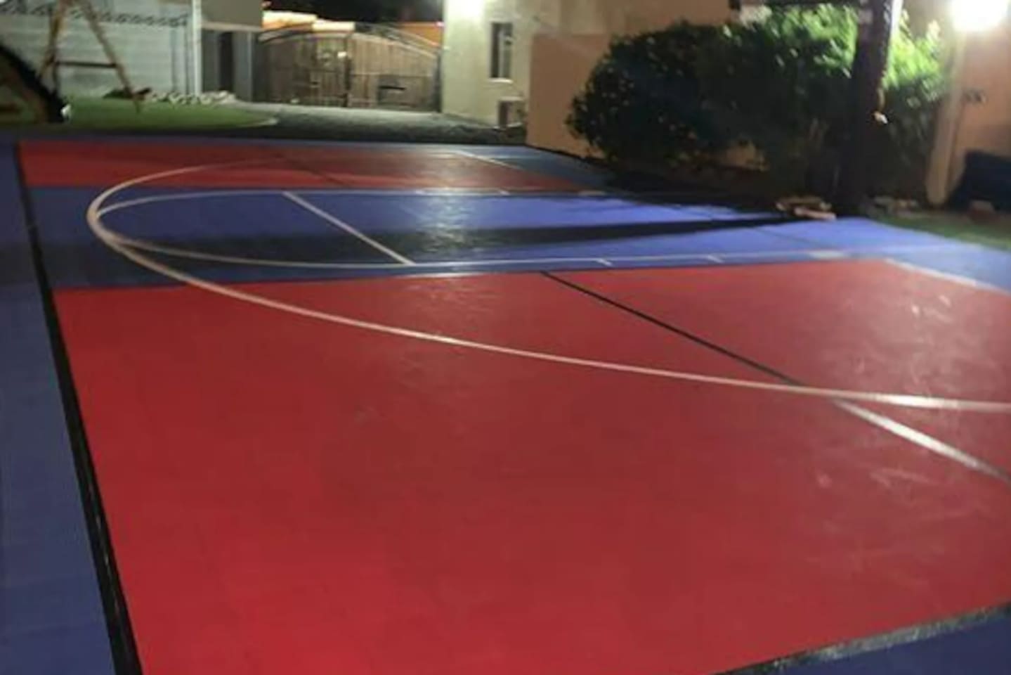 Clean lines, bold color, built to last — this court holds up to as much play as the group can bring.