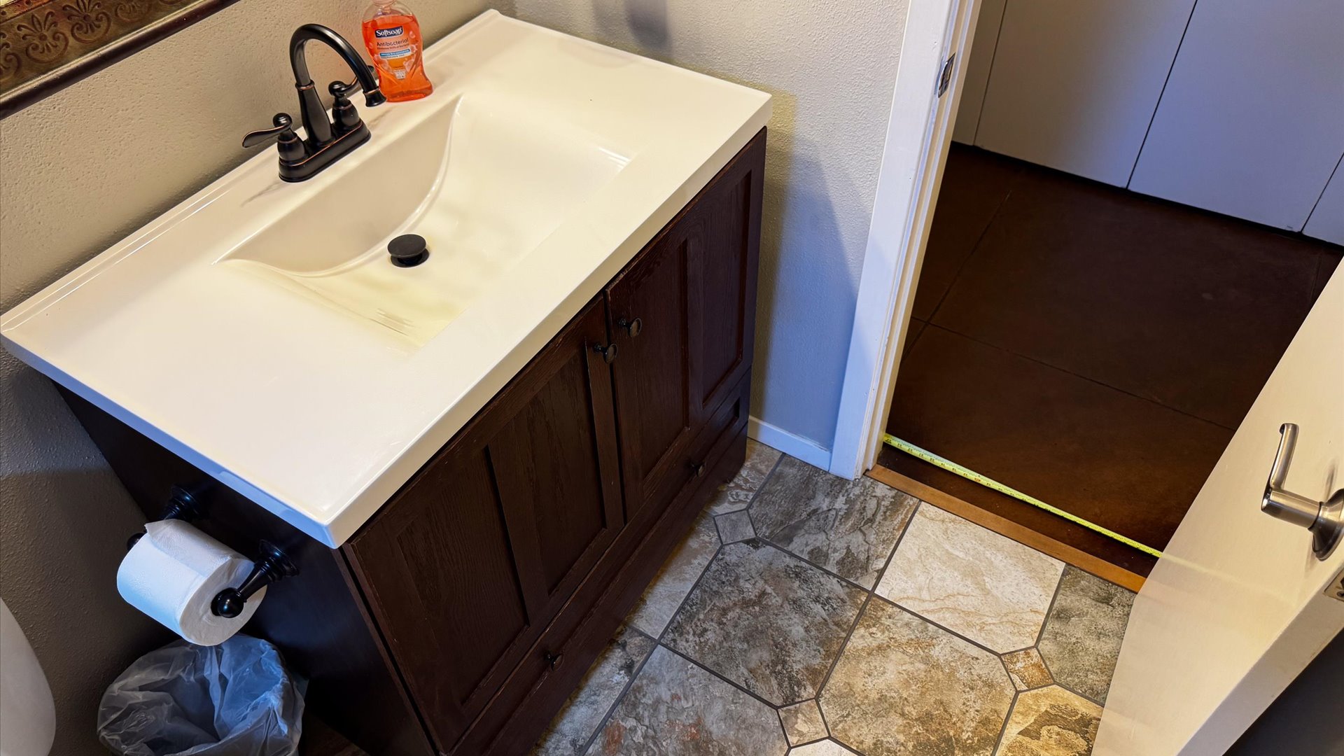 Hallway bathroom vanity. 