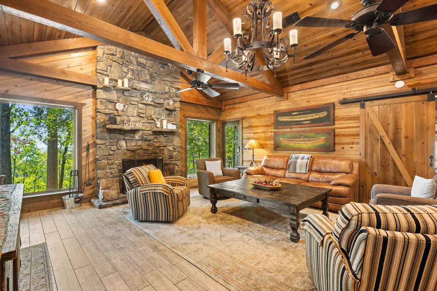 Whether it’s morning coffee or movie night, this living room sets the scene.