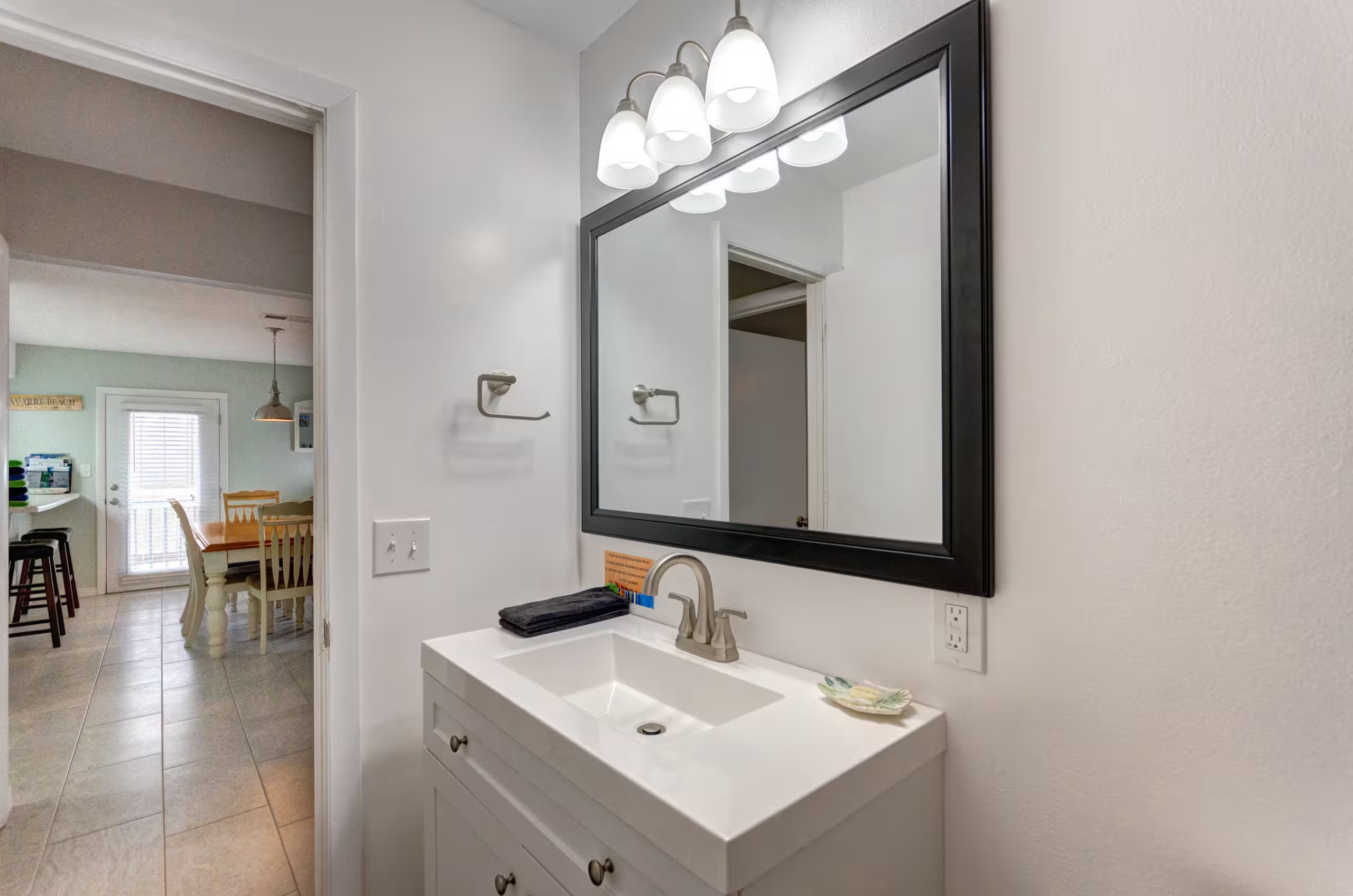 Secondary bathroom located directly off the main living area