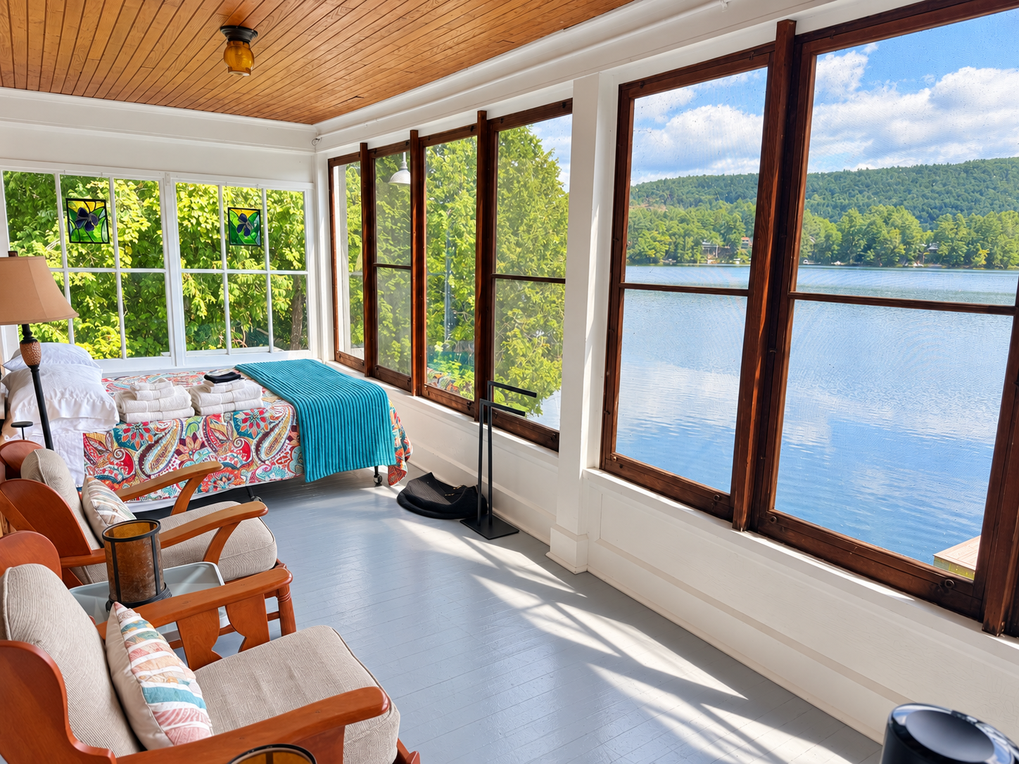 View of the lake from the main house.