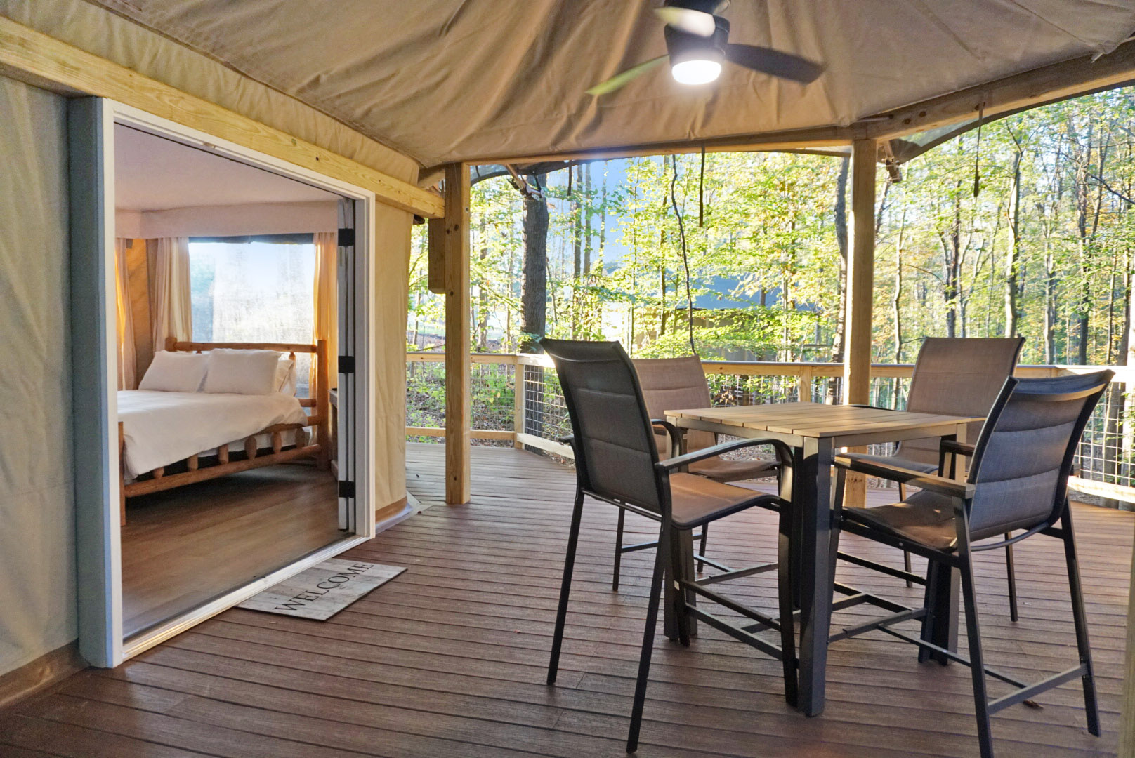 Enjoy dining on the porch with nature's beauty all around you!