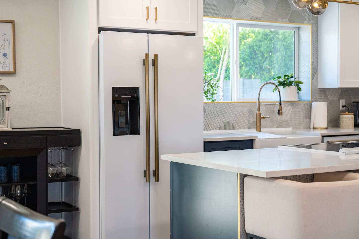 Fully equipped kitchen with modern appliances, wine storage, and thoughtful details—everything you need for an easy Scottsdale stay