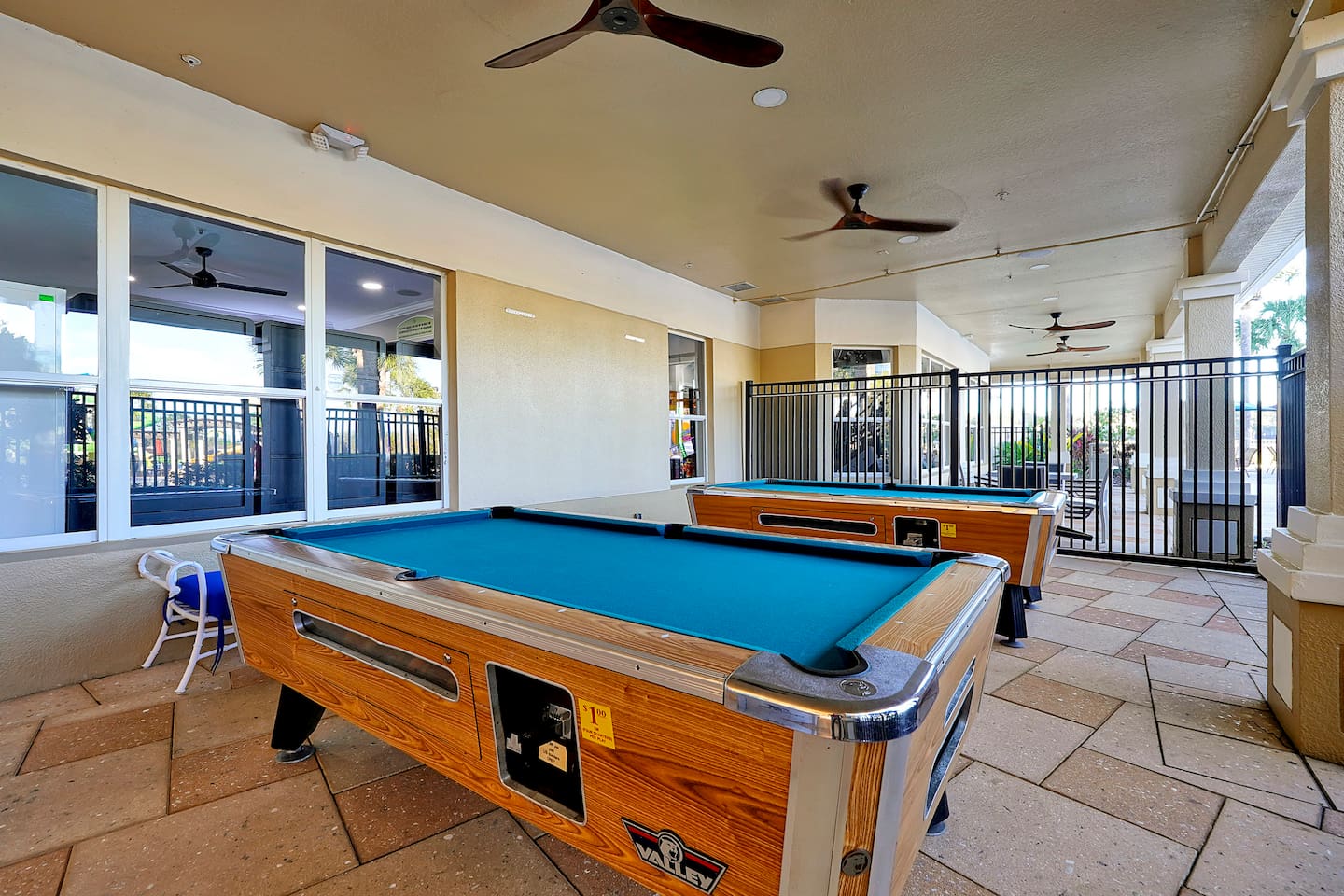 Club house pool table.