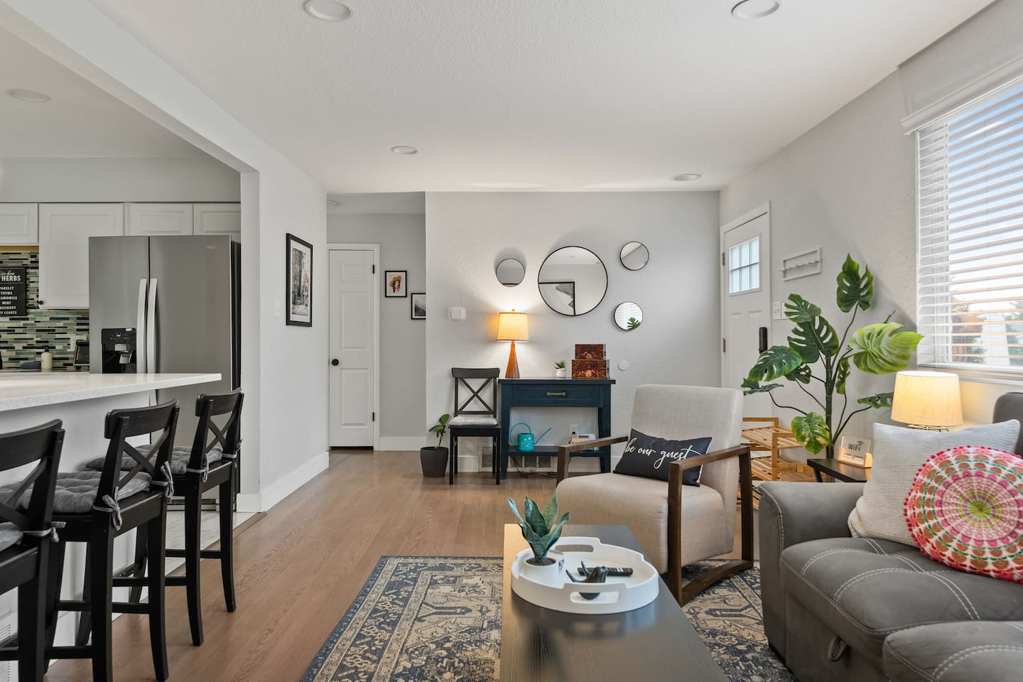 View of entry from living room TV