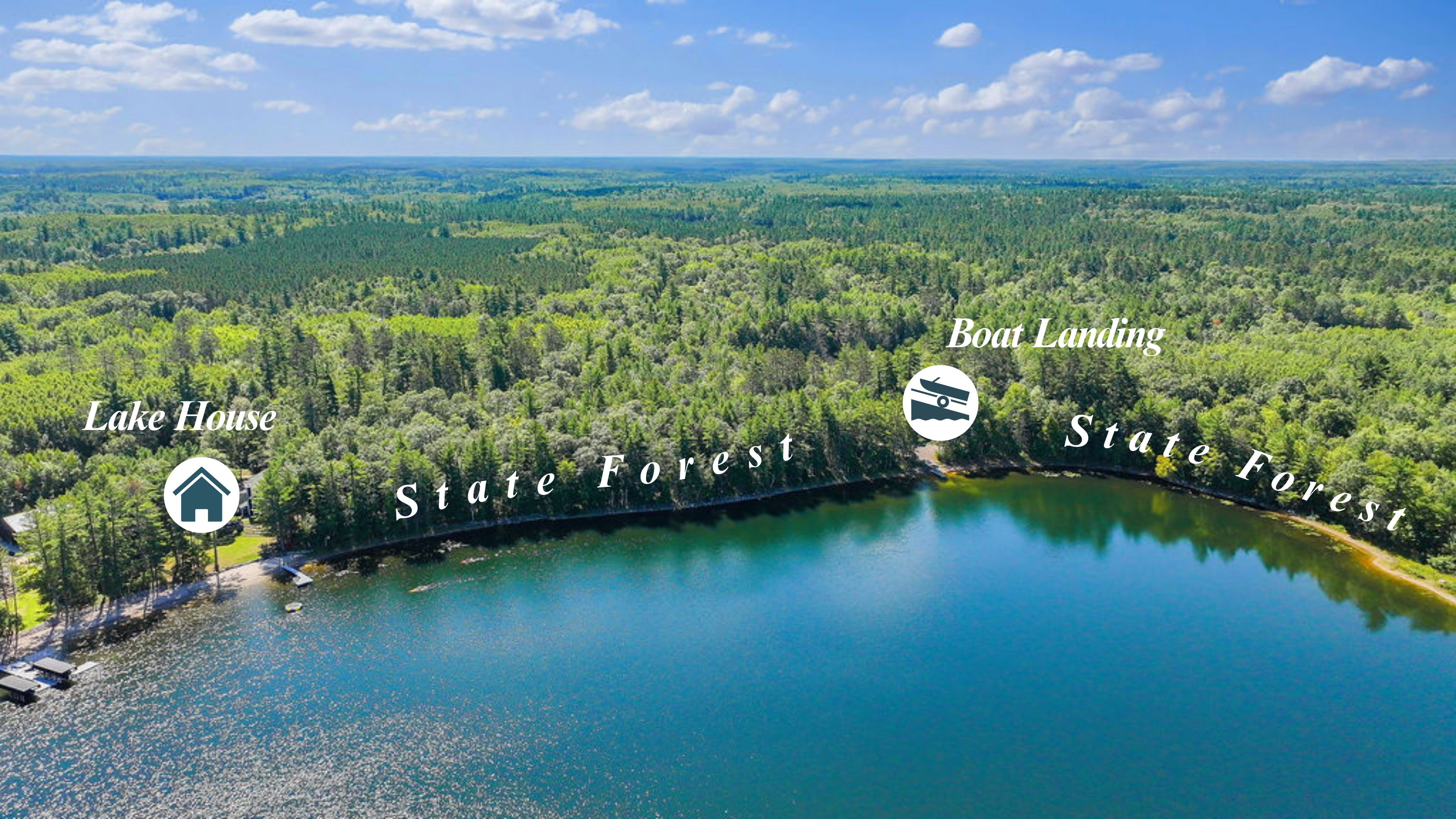 Lake house and Boat Landing