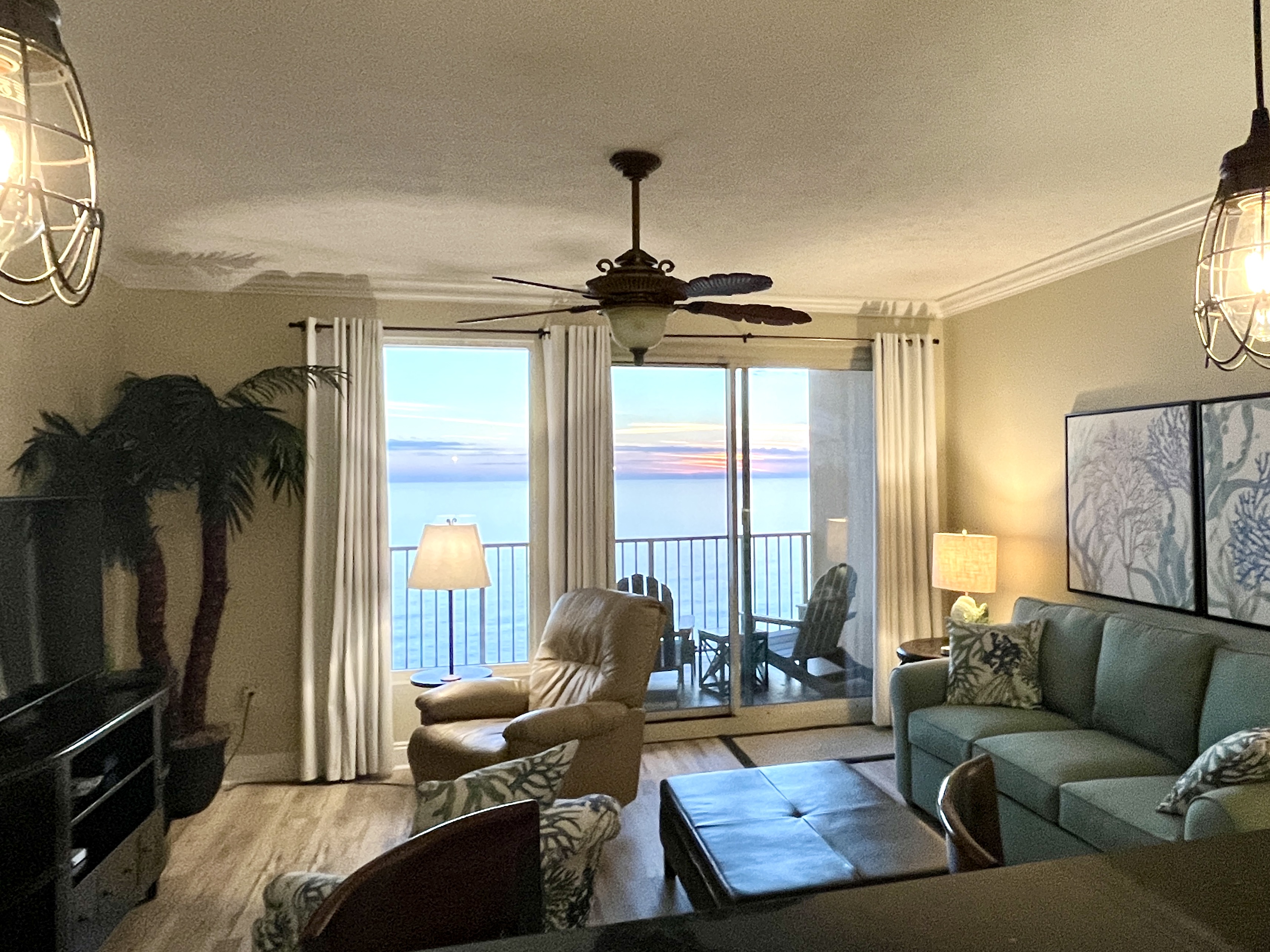 Beachfront living area