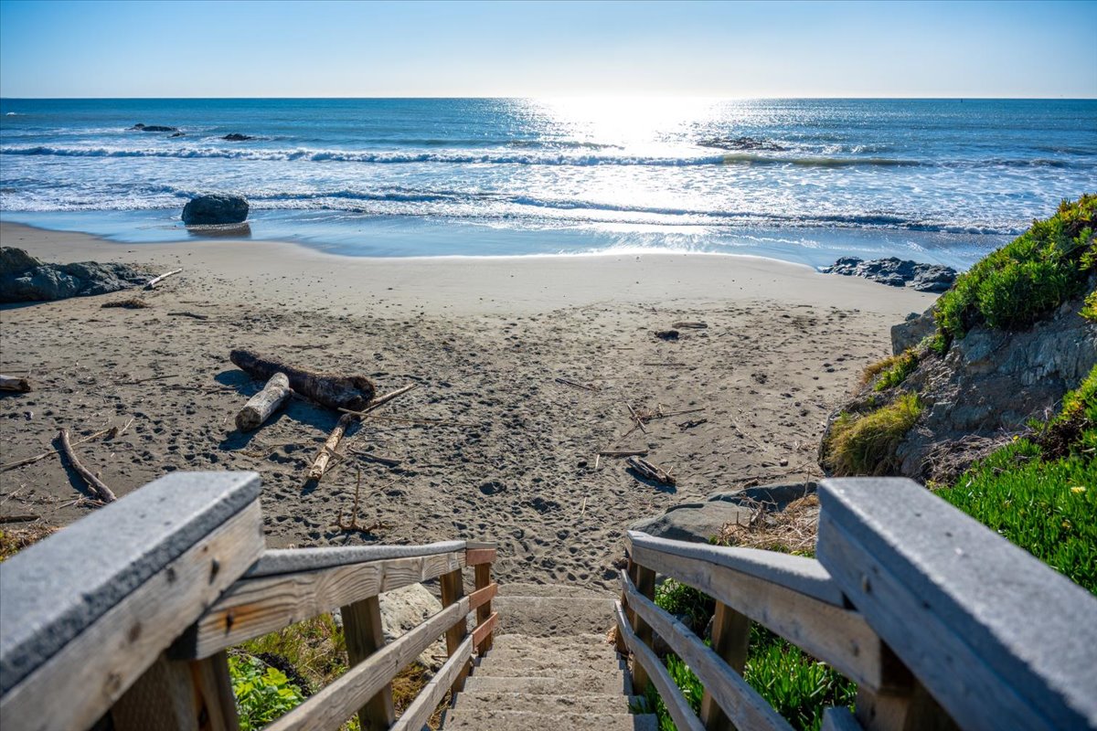Public stairs to beach