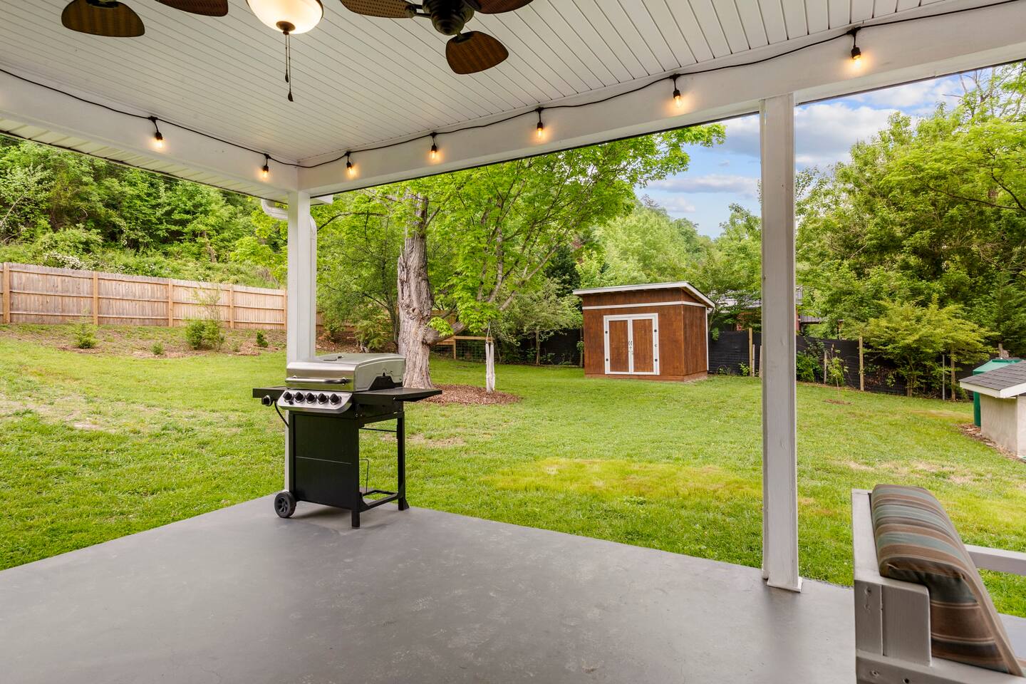 Gas grill with propane included. 